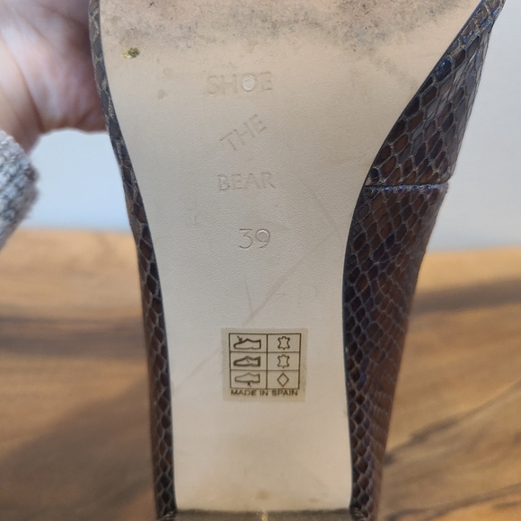 Shoe the Bear Snakeskin Ankle Strap Heels - Picture 12 of 13